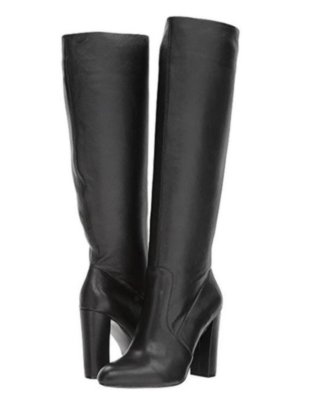 Steve Madden Eton Leather Almond Toe High Heel Boot Size 7